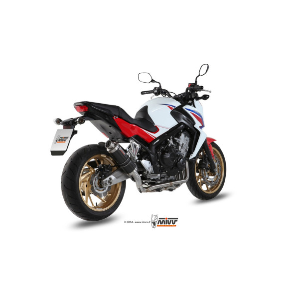 Повний вихлопний комплект (GP) MIVV для Honda CB 650 F (14-18) карбон