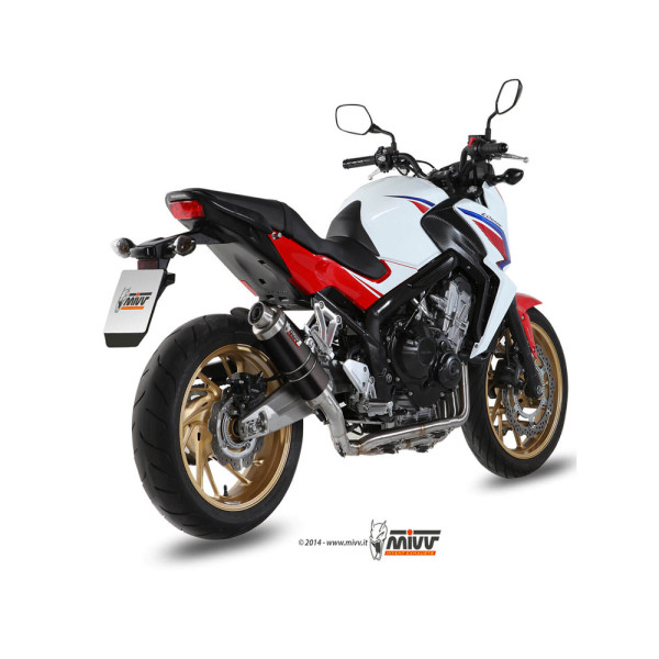 Повний вихлопний комплект (GP) MIVV для Honda CB 650 F (14-18) чорний
