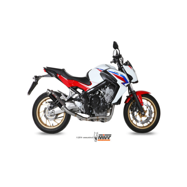 Повний вихлопний комплект (GP) MIVV для Honda CB 650 F (14-18) чорний