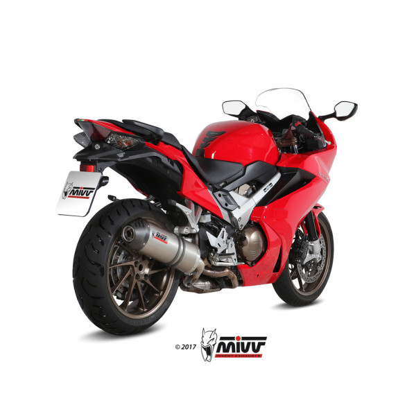 Глушник мотоцикловий Slip-On Line (Oval) MIVV для Honda VFR 800 F (14-20) титановий