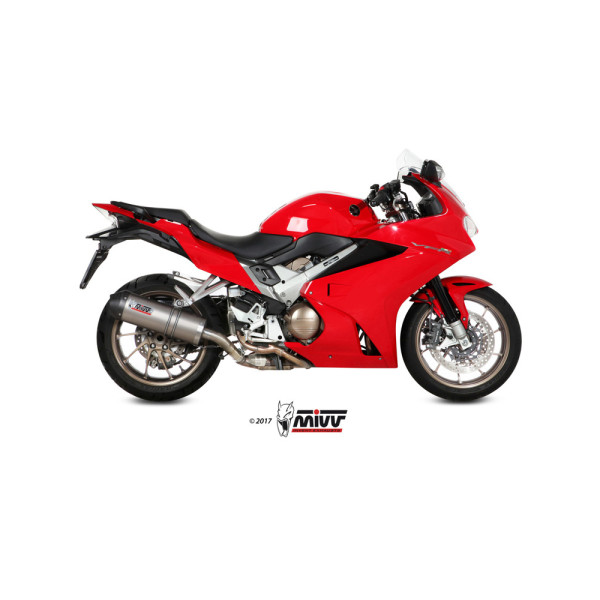 Глушник мотоцикловий Slip-On Line (Oval) MIVV для Honda VFR 800 F (14-20) титановий