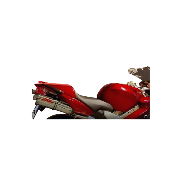 Подвійний глушник (вертикальний) G.P.R Trioval Slip-On, Нержавіюча сталь - Honda VFR 800 V-Tec 02-13