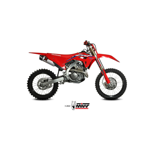 Глушник мотоцикловий Slip-On Line (Oval) MIVV для Honda CRF 250 R (22-) сріблястий