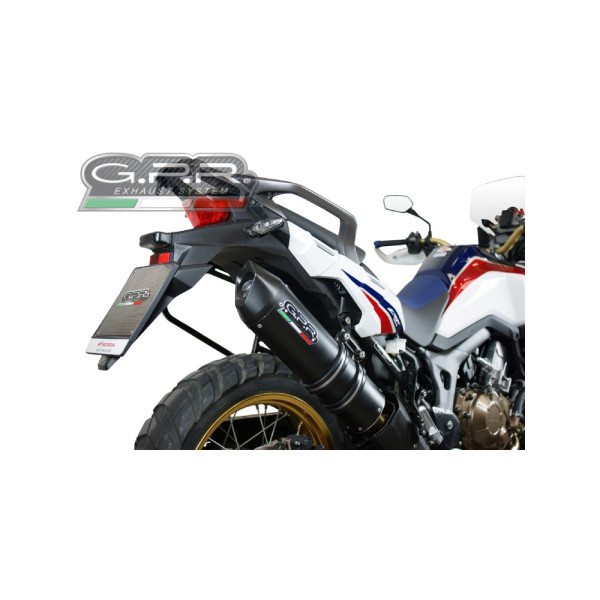 Глушник G.P.R Furore Nero Slip-On, Чорний Алюміній - Honda CRF 1000 L Africa Twin 15-17 e3