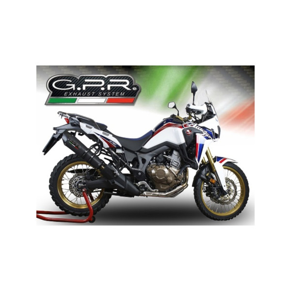 Глушник G.P.R Gpe Ann. Poppy Slip-On, Нержавіюча сталь - Honda CRF 1000 L Africa Twin 15-17 e3