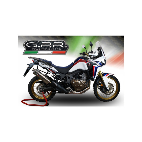 Глушник G.P.R Trioval Slip-On, Нержавіюча сталь - Honda CRF 1000 L Africa Twin 15-17 e3