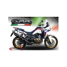 Глушник G.P.R Furore Evo4 Nero Slip-On, Чорний Алюміній - Honda CRF 1000 L Africa Twin 18-20 e4
