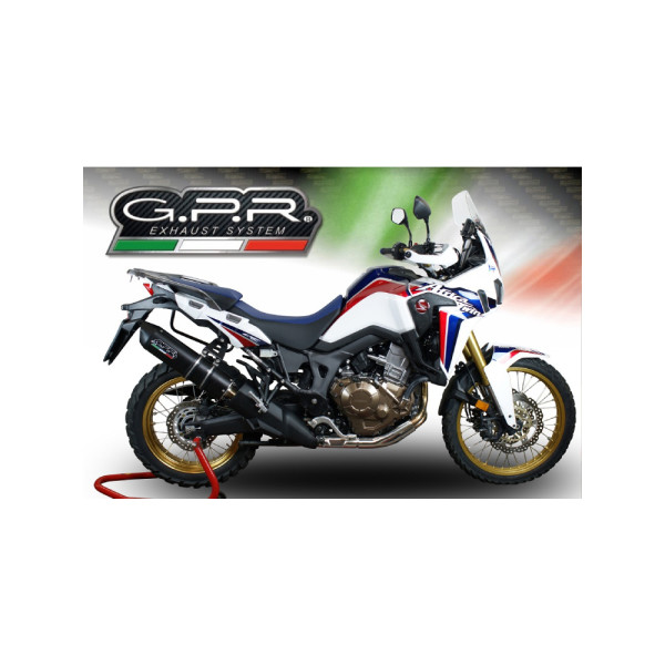 Глушник G.P.R Furore Evo4 Nero Slip-On, Чорний Алюміній - Honda CRF 1000 L Africa Twin 18-20 e4
