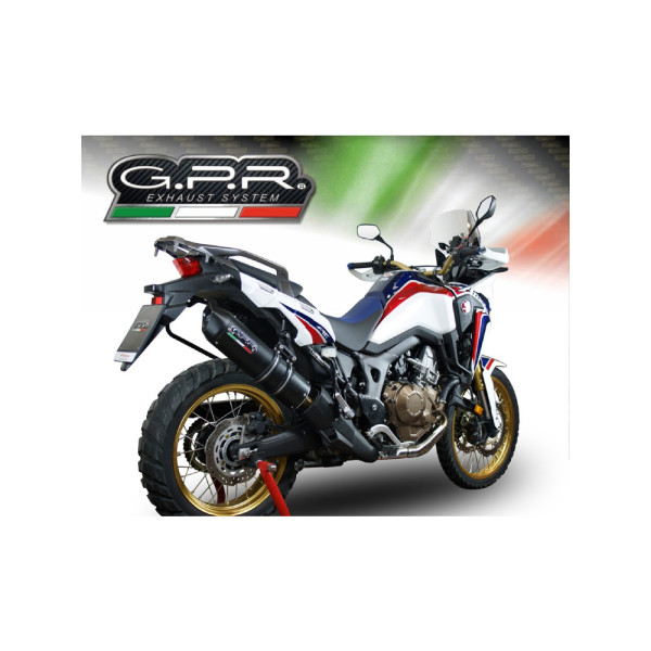 Глушник G.P.R Furore Evo4 Nero Slip-On, Чорний Алюміній - Honda CRF 1000 L Africa Twin 18-20 e4