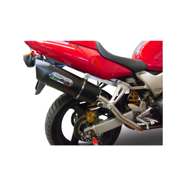 Подвійний глушник G.P.R Furore Nero висока версія Slip-On, чорний алюміній - Honda VTR 1000 F Firestorm 97-07
