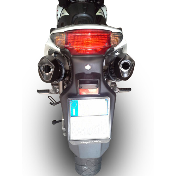 Подвійний глушник G.P.R Furore Nero Slip-On, Чорний Алюміній - Honda Varadero 1000 99-11