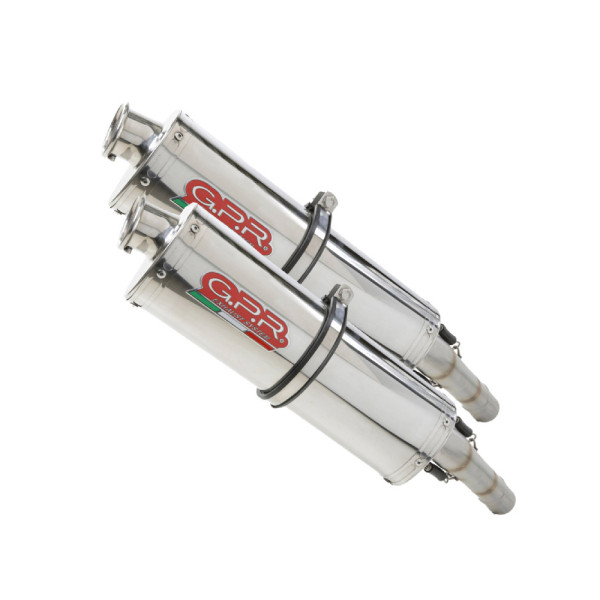 Подвійний глушник G.P.R Trioval Slip-On, Нержавіюча сталь - Honda CBF 1000 06-09
