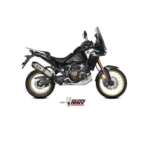 Глушник мотоцикловий Slip-On Line (Speed Edge) MIVV для Honda CRF1100L Africa Twin (20-) срібний