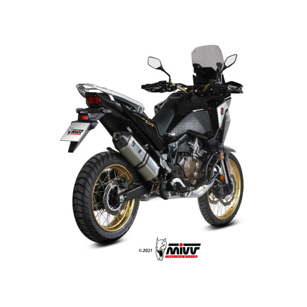 Глушник мотоцикловий Slip-On Line (Speed Edge) MIVV для Honda CRF1100L Africa Twin (20-) срібний