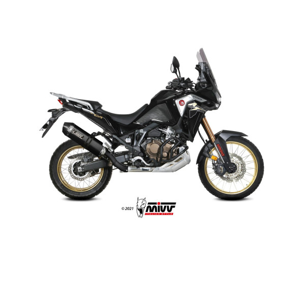 Глушник мотоцикловий Slip-On Line (Speed Edge) MIVV для Honda CRF1100L Africa Twin (20-) чорний