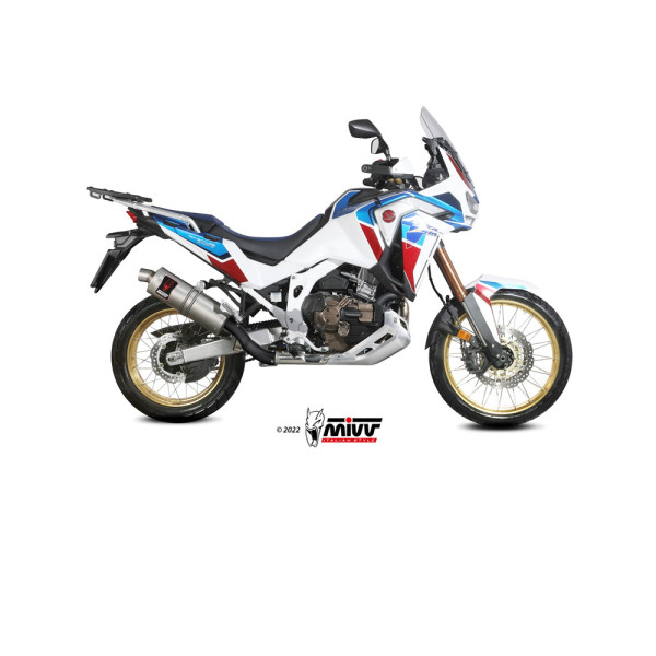 Глушник мотоцикловий Slip-On (Dakar) MIVV для Honda CRF1100L Africa Twin (20-) срібний