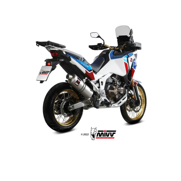 Глушник мотоцикловий Slip-On (Dakar) MIVV для Honda CRF1100L Africa Twin (20-) срібний