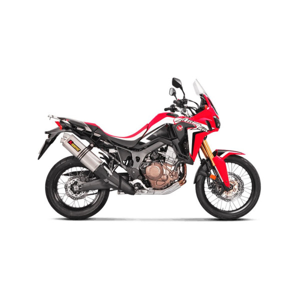 Глушник мотоцикловий Akrapović для Honda CRF1000L Africa Twin 18-19, CRF 1000 L Africa Twin Adventure Sports 18-19 Slip-On Line, Titanium