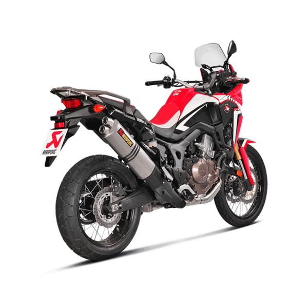Глушник мотоцикловий Akrapović для Honda CRF1000L Africa Twin 18-19, CRF 1000 L Africa Twin Adventure Sports 18-19 Slip-On Line, Titanium