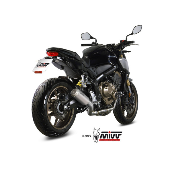 Повний вихлопний комплект (MK3) MIVV для Honda CB 650 R / CBR 650 R (19-) срібний
