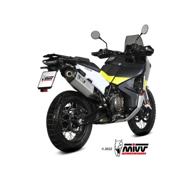 Глушник мотоцикловий Slip-On Line (Speed Edge) MIVV до Husqvarna Norden 901 (22-) срібний