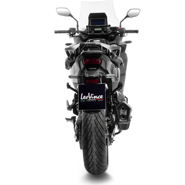 Вихлопна система LeoVince LV-12 Black Edition Slip-On, чорна нержавіюча сталь для Honda NT 1100 (22-)