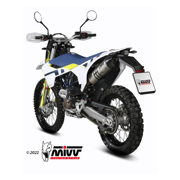 Глушник мотоцикловий Slip-On Line (Oval) MIVV для Husqvarna 701 Supermoto / Enduro (21-) срібний