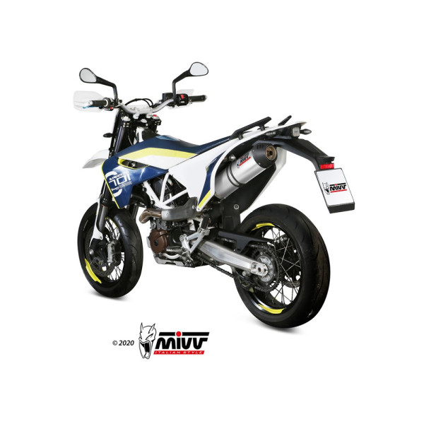 Глушник мотоцикловий Slip-On Line (Oval) MIVV для Husqvarna 701 Supermoto / Enduro (17-20) титановий
