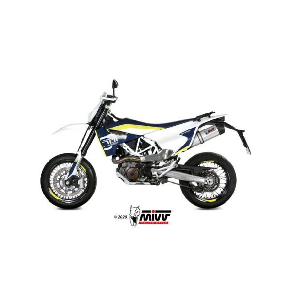 Глушник мотоцикловий Slip-On Line (Oval) MIVV для Husqvarna 701 Supermoto / Enduro (17-20) титановий