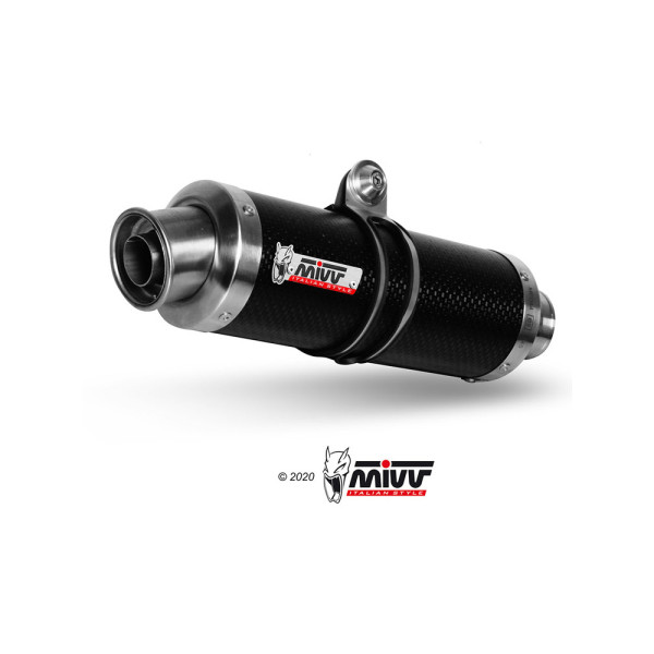 Глушник мотоцикловий Slip-On Line (GP) MIVV для Kawasaki Ninja 250 R (08-13) carbon