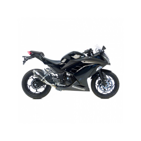Глушник мотоцикловий LeoVince GP Corsa Slip-On, Carbon для Kawasaki Ninja 250 R 13-16, Ninja 300 R / ABS 13-16, Z 250 15-16 Z 300 / ABS 15-16