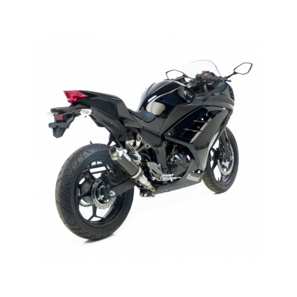 Глушник мотоцикловий LeoVince GP Corsa Slip-On, Carbon для Kawasaki Ninja 250 R 13-16, Ninja 300 R / ABS 13-16, Z 250 15-16 Z 300 / ABS 15-16