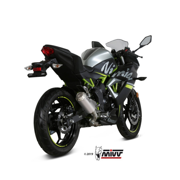 Глушник мотоцикловий Slip-On Line (MK3) MIVV для Kawasaki Ninja 125 / Z125 (19-) срібний