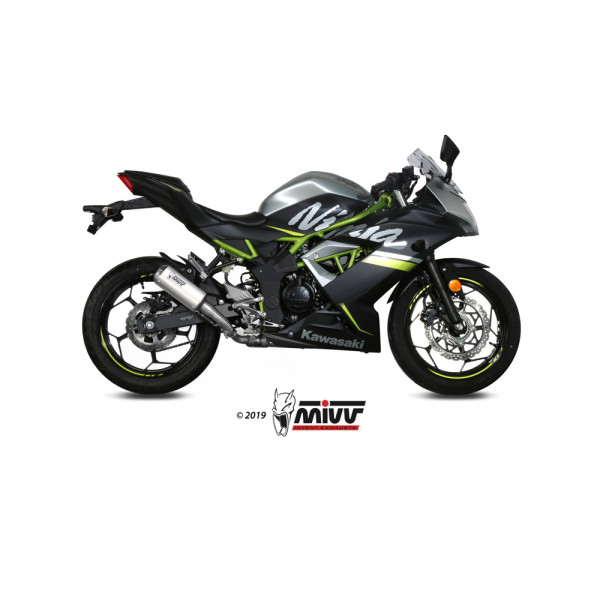 Глушник мотоцикловий Slip-On Line (MK3) MIVV для Kawasaki Ninja 125 / Z125 (19-) срібний