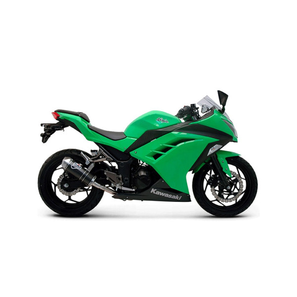 Глушник Termignoni Slip-On нержавіюча сталь, вуглецеве волокно для Kawasaki Ninja 300R (12-15) сталевий наконечник