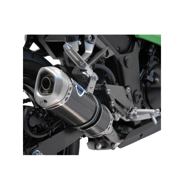 Глушник Termignoni Slip-On нержавіюча сталь, вуглецеве волокно для Kawasaki Ninja 300R (12-15) сталевий наконечник