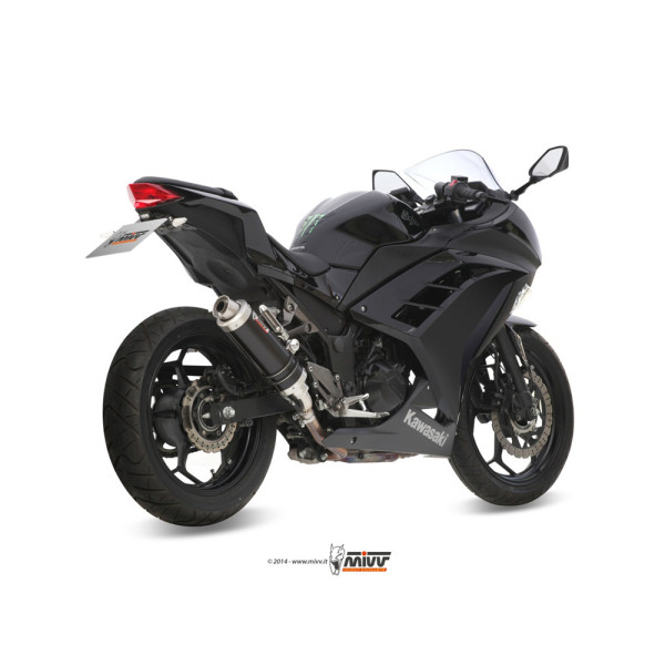 Глушник мотоцикловий Slip-On Line (GP) MIVV для Kawasaki Ninja 300 (13-16) / Z300 (15-16) чорний