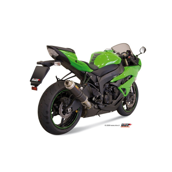 Глушник мотоцикловий Slip-On Line (GP) MIVV для Kawasaki ZX-6R (09-16) карбон