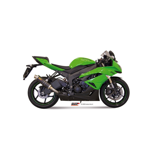Глушник мотоцикловий Slip-On Line (GP) MIVV для Kawasaki ZX-6R (09-16) карбон