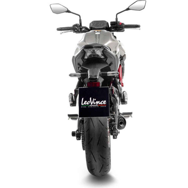 Повний вихлопний система LeoVince LV One Evo Full-System, Нержавіюча сталь + Карбон для Kawasaki Ninja 650 (21-), Z 650 (21-) / RS (22-), Versys 650 (21-) чорний