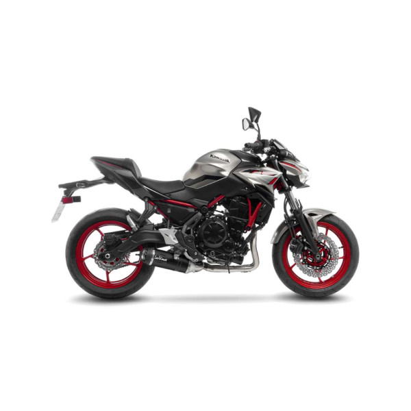 Повний вихлопний система LeoVince LV One Evo Full-System, Нержавіюча сталь + Карбон для Kawasaki Ninja 650 (21-), Z 650 (21-) / RS (22-), Versys 650 (21-) чорний