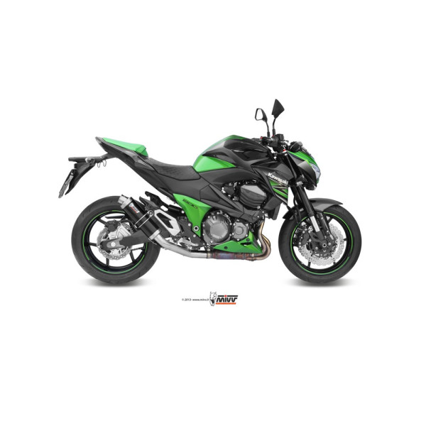 Глушник мотоцикловий Slip-On Line (GP) MIVV для Kawasaki Z800 (13-16) чорний