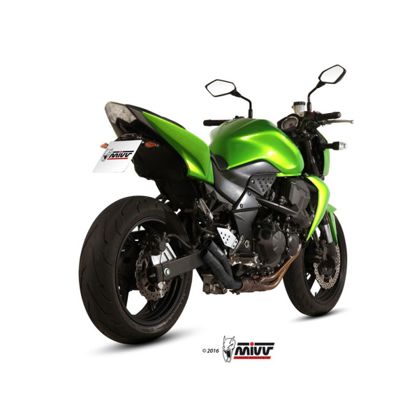 Глушник мотоцикловий Slip-On Line (Double Gun) MIVV для Kawasaki Z750 (07-14) чорний