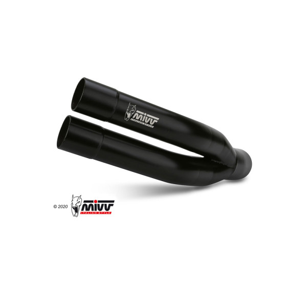 Глушник мотоцикловий Slip-On Line (Double Gun) MIVV для Kawasaki Z750 (07-14) чорний