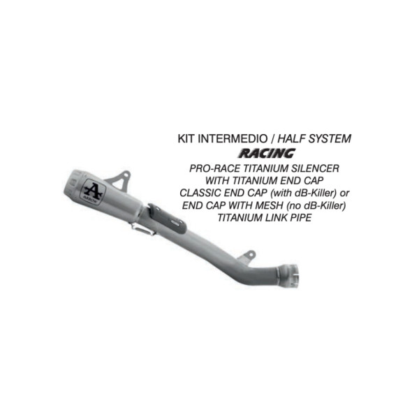 Вихлопна система Arrow Pro-Race Half System Titanium - Kawasaki ZX-10R / ZX-10RR 21-22