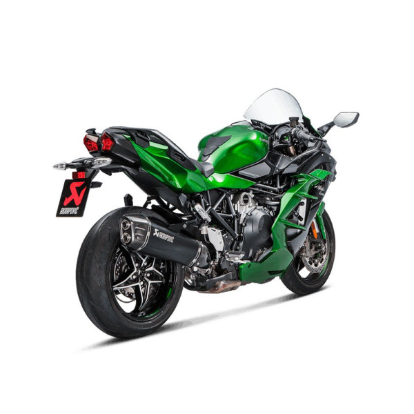 Глушник мотоцикловий Akrapović для Kawasaki Ninja H2 SX 18-20 Slip-On Line, Чорний Титан