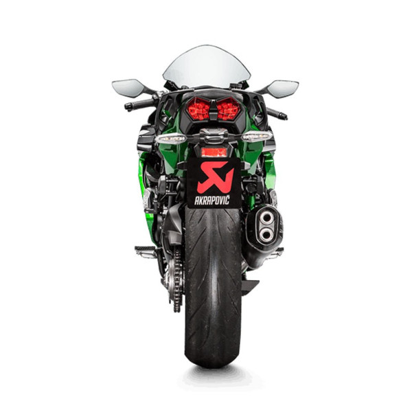 Глушник мотоцикловий Akrapović для Kawasaki Ninja H2 SX 18-20 Slip-On Line, Чорний Титан