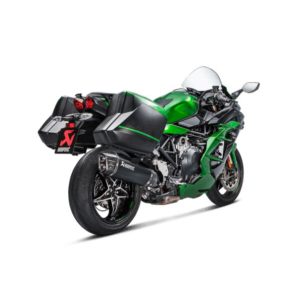 Глушник мотоцикловий Akrapović для Kawasaki Ninja H2 SX 18-20 Slip-On Line, Чорний Титан