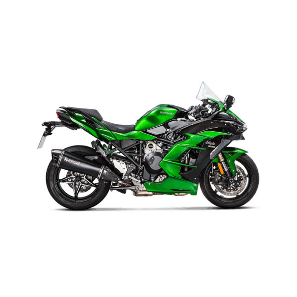 Глушник мотоцикловий Akrapović для Kawasaki Ninja H2 SX 18-20 Slip-On Line, Чорний Титан