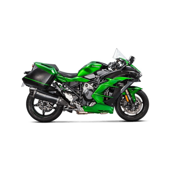 Глушник мотоцикловий Akrapović для Kawasaki Ninja H2 SX 18-20 Slip-On Line, Чорний Титан